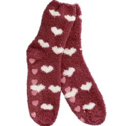 Sale NANU-NANA Kuschelsocken Anti-Rutsch, Herzen/bordeaux