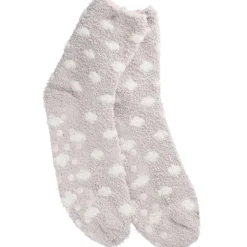 New NANU-NANA Kuschelsocken Anti-Rutsch, Punkte/flieder