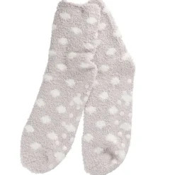 New NANU-NANA Kuschelsocken Anti-Rutsch, Punkte/flieder