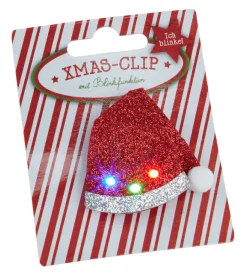 Clearance NANU-NANA LED-Anstecker Xmas, Mütze, Blinkend