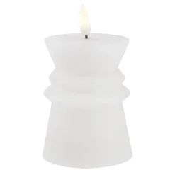 New NANU-NANA LED-Kerze Design, Eckig/weiß, 12 Cm