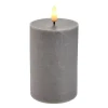 Outlet NANU-NANA LED-Kerze Rustik, Kalt-grau, 7.5 X 14.5 Cm