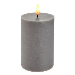 Outlet NANU-NANA LED-Kerze Rustik, Kalt-grau, 7.5 X 14.5 Cm