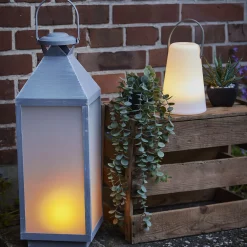 Discount NANU-NANA LED-Laterne Outdoor, Grau-gewischt, 60 Cm