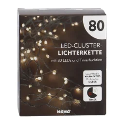 Online NANU-NANA LED-Lichterkette Cluster, Silber, 80er