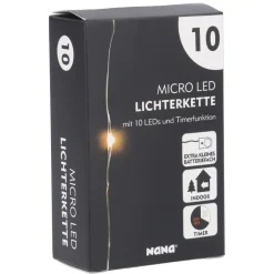 New NANU-NANA LED-Lichterkette Mini, Silber, 10er