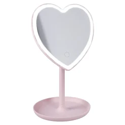 Clearance NANU-NANA LED-Spiegel Form, Herz/rosa, 26 Cm
