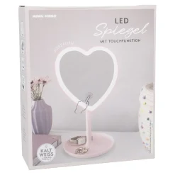 Clearance NANU-NANA LED-Spiegel Form, Herz/rosa, 26 Cm