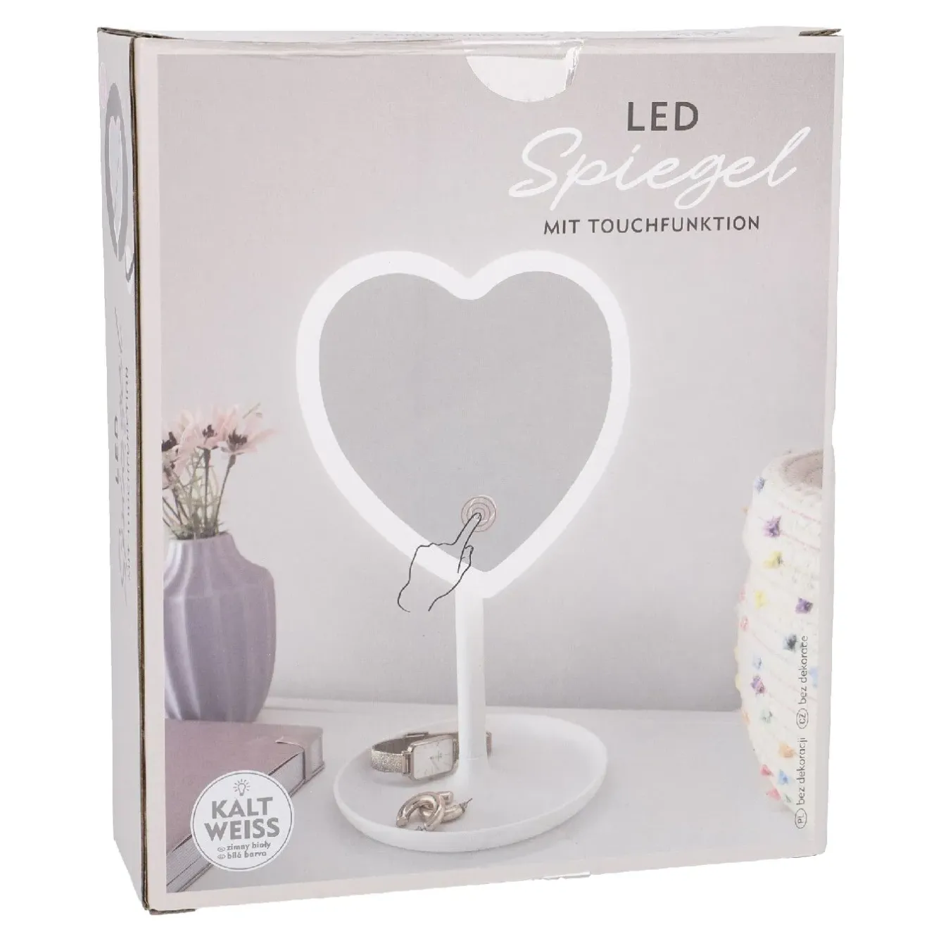 Online NANU-NANA LED-Spiegel Form, Herz/weiß, 26 Cm