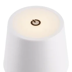 Fashion NANU-NANA LED-Tischlampe Akku, Weiß, 28 Cm