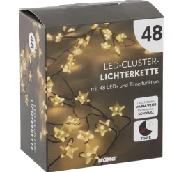 Online NANU-NANA Lichterkette Stern/Cluster, Schwarz, 48 LED