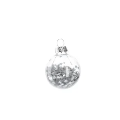 Online NANU-NANA Mini-Kugel Schneeball, Flitter/silber, 4 Cm