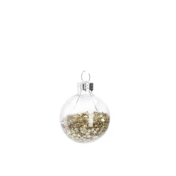 New NANU-NANA Mini-Kugel Schneeball, Flitter/gold, 4 Cm