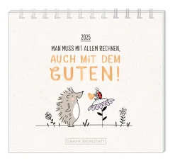 Fashion NANU-NANA Mini-Tischkalender 2025, Man Muss Mit Allem Rechnen