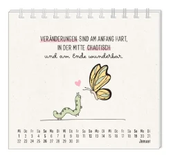 Fashion NANU-NANA Mini-Tischkalender 2025, Man Muss Mit Allem Rechnen