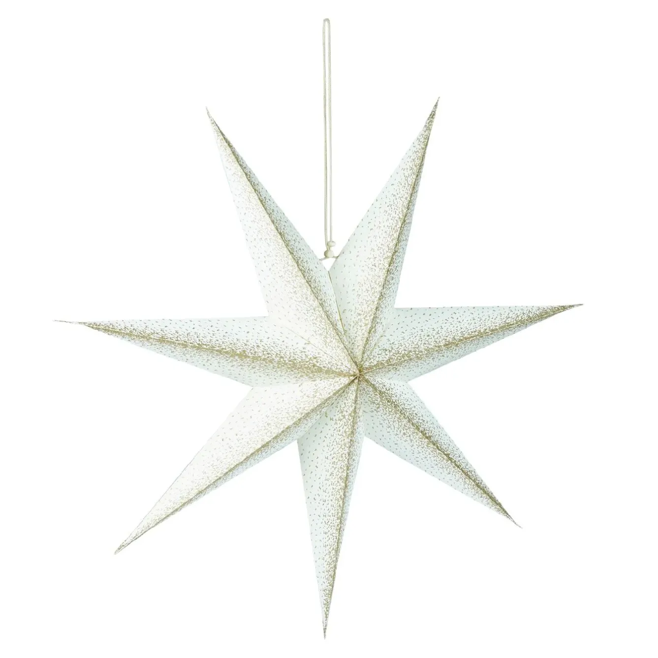 Sale NANU-NANA Papierstern, 60 Cm, Sprenkler, Weiß/champagner