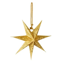 Outlet NANU-NANA Papierstern , Ornament, Gold/gold, 18 Cm