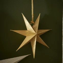 Outlet NANU-NANA Papierstern , Ornament, Gold/gold, 18 Cm