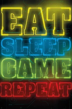 Hot NANU-NANA Poster Eat Sleep Game Repeat, Nr. 70