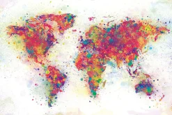 Best NANU-NANA Poster World Map - Colour Splash, Nr. 9