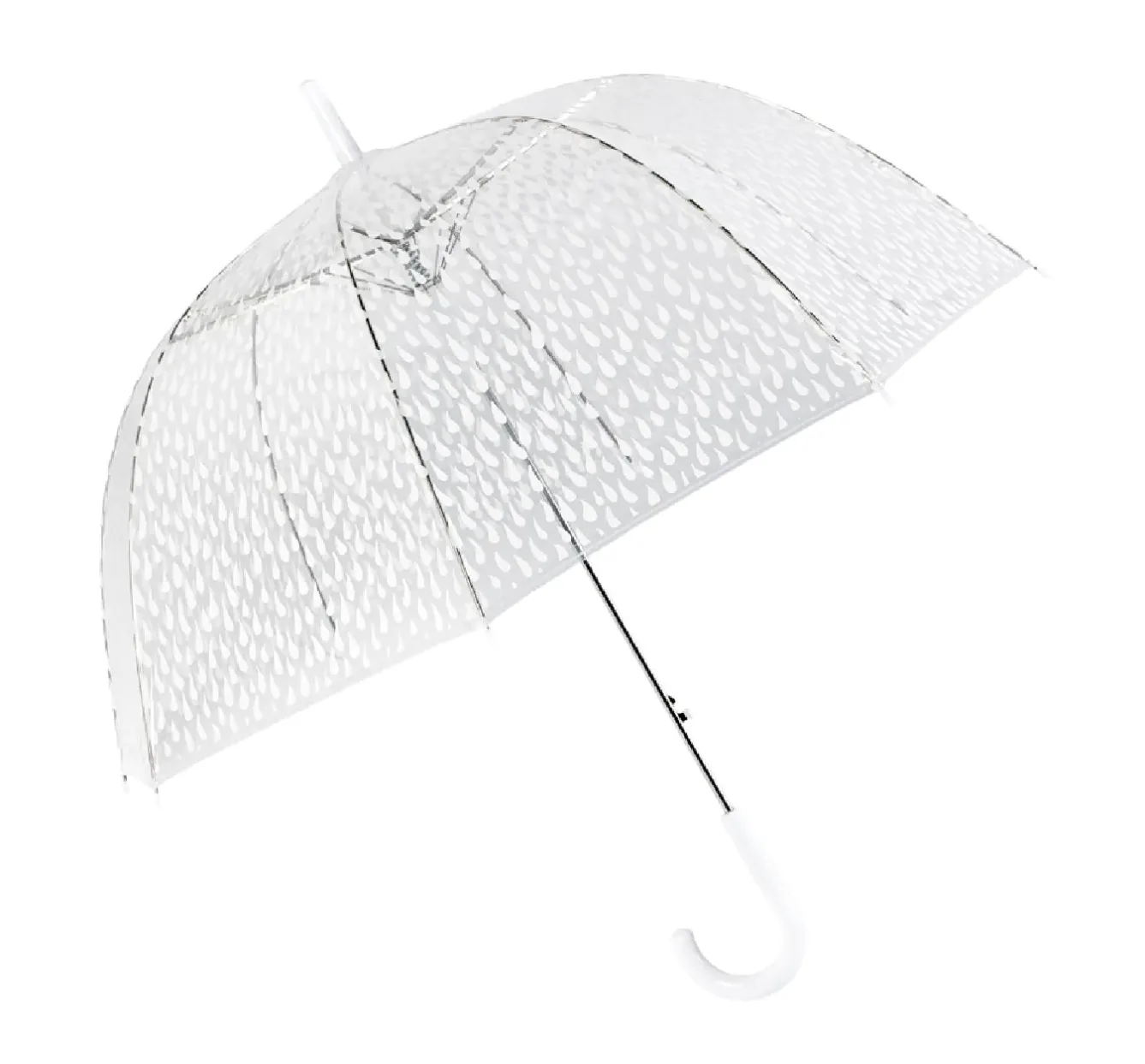 Online NANU-NANA Regenschirm Transparent, Tropfen, Weiß, 82 Cm