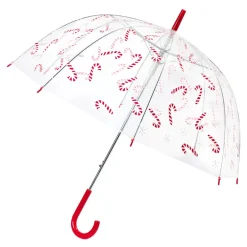 Best NANU-NANA Regenschirm Transparent/Xmas, Zuckerstange, 82 Cm