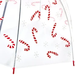 Best NANU-NANA Regenschirm Transparent/Xmas, Zuckerstange, 82 Cm