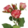 Best NANU-NANA Rose Alina, 3 Blüten/dunkelrosa, 38 Cm