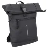 Clearance NANU-NANA Rucksack Rolltop Mit Reflektor, Schwarz, 16 Liter