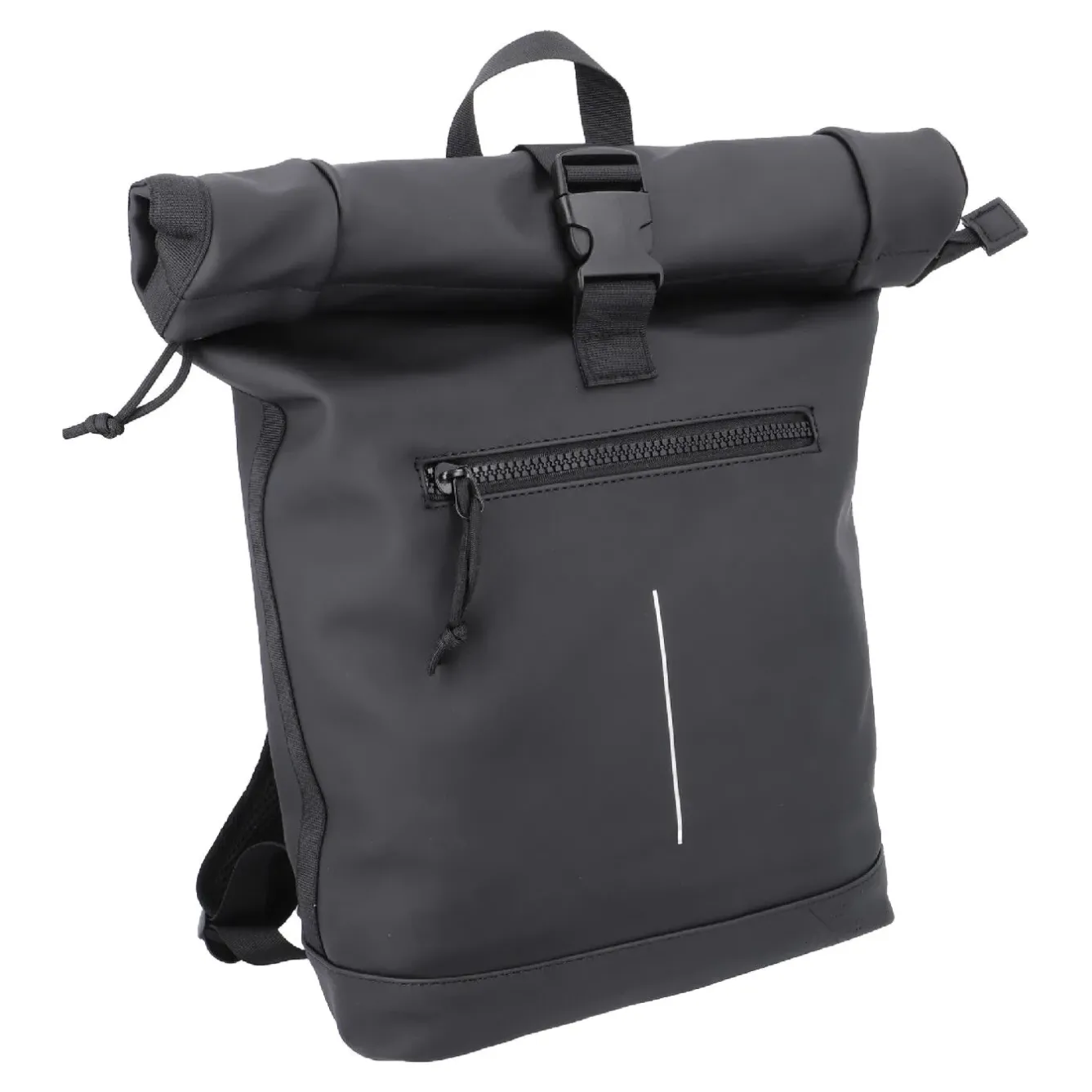 Clearance NANU-NANA Rucksack Rolltop Mit Reflektor, Schwarz, 16 Liter