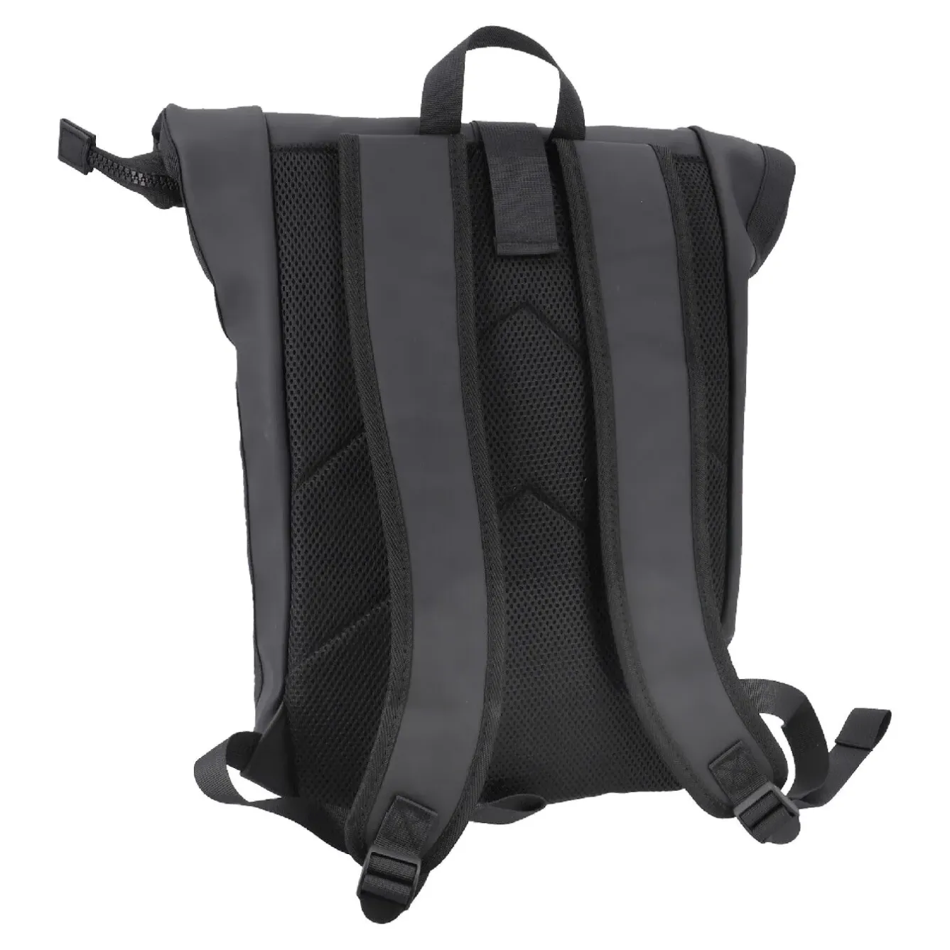 Clearance NANU-NANA Rucksack Rolltop Mit Reflektor, Schwarz, 16 Liter