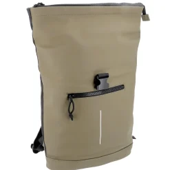 New NANU-NANA Rucksack Rolltop Mit Reflektor, Oliv, 16 Liter