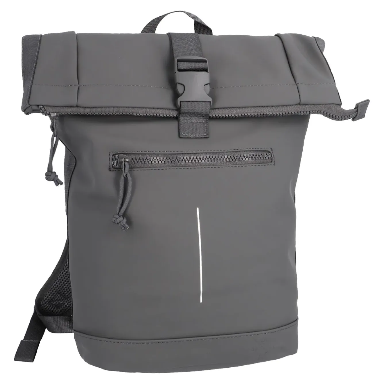 Discount NANU-NANA Rucksack Rolltop Mit Reflektor, Dunkelgrau, 16 Liter