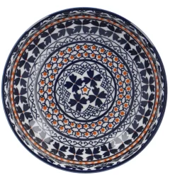 Outlet NANU-NANA Schale China, Flach, Blau/orange, 12 Cm
