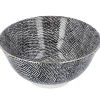 New NANU-NANA Schale China, Groß, Schwarz/weiß, Striche