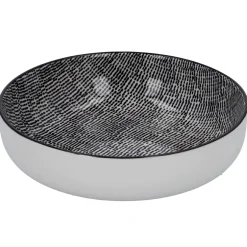 Outlet NANU-NANA Schale China Mit Rand, Striche, Schw/wss, 17 Cm