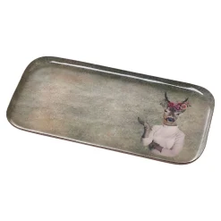 Outlet NANU-NANA Schale Motiv, Hirsch/Blumen, 30 X 16 Cm