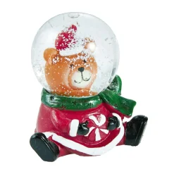 Outlet NANU-NANA Schneekugel Figur Mit Mütze, Bär, 4.5 X 7.5 Cm
