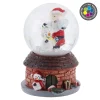 Clearance NANU-NANA Schneekugel Haus, Dunkelrot, 4.5 X 7 Cm