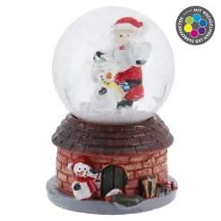 Clearance NANU-NANA Schneekugel Haus, Dunkelrot, 4.5 X 7 Cm