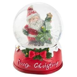 Best NANU-NANA Schneekugel, Weihnachtsmann/Tanne, 6.5 X 8.5 Cm