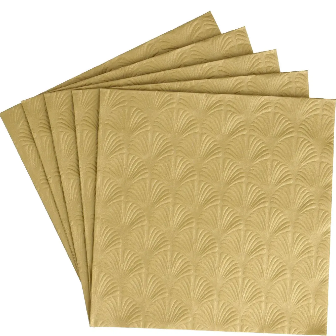 Discount NANU-NANA Serviette Artdeco, Prägung, Gold, 16 Stück
