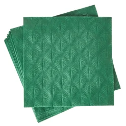 Clearance NANU-NANA Serviette Artdeco, Prägung, Dunkelgrün, 16 Stück