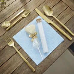 Online NANU-NANA Serviette Artdeco, Prägung, Hellblau, 16 Stück