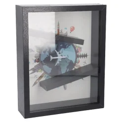 Outlet NANU-NANA Spardose Rahmen/Reise, Schwarz, 20 X 25 Cm