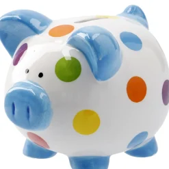 New NANU-NANA Sparschwein Punkte, Blau, 13 Cm
