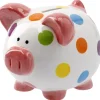 Best NANU-NANA Sparschwein Punkte, Rosa, 13 Cm