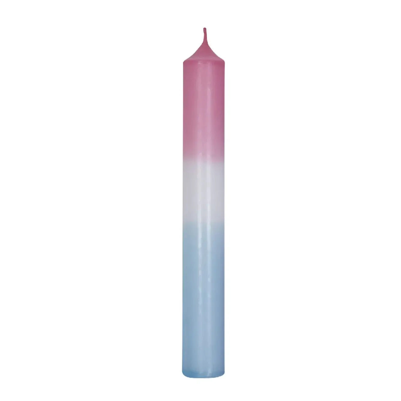 Clearance NANU-NANA Stabkerze Dip-Dye, Altrosa/eisblau, 18 Cm