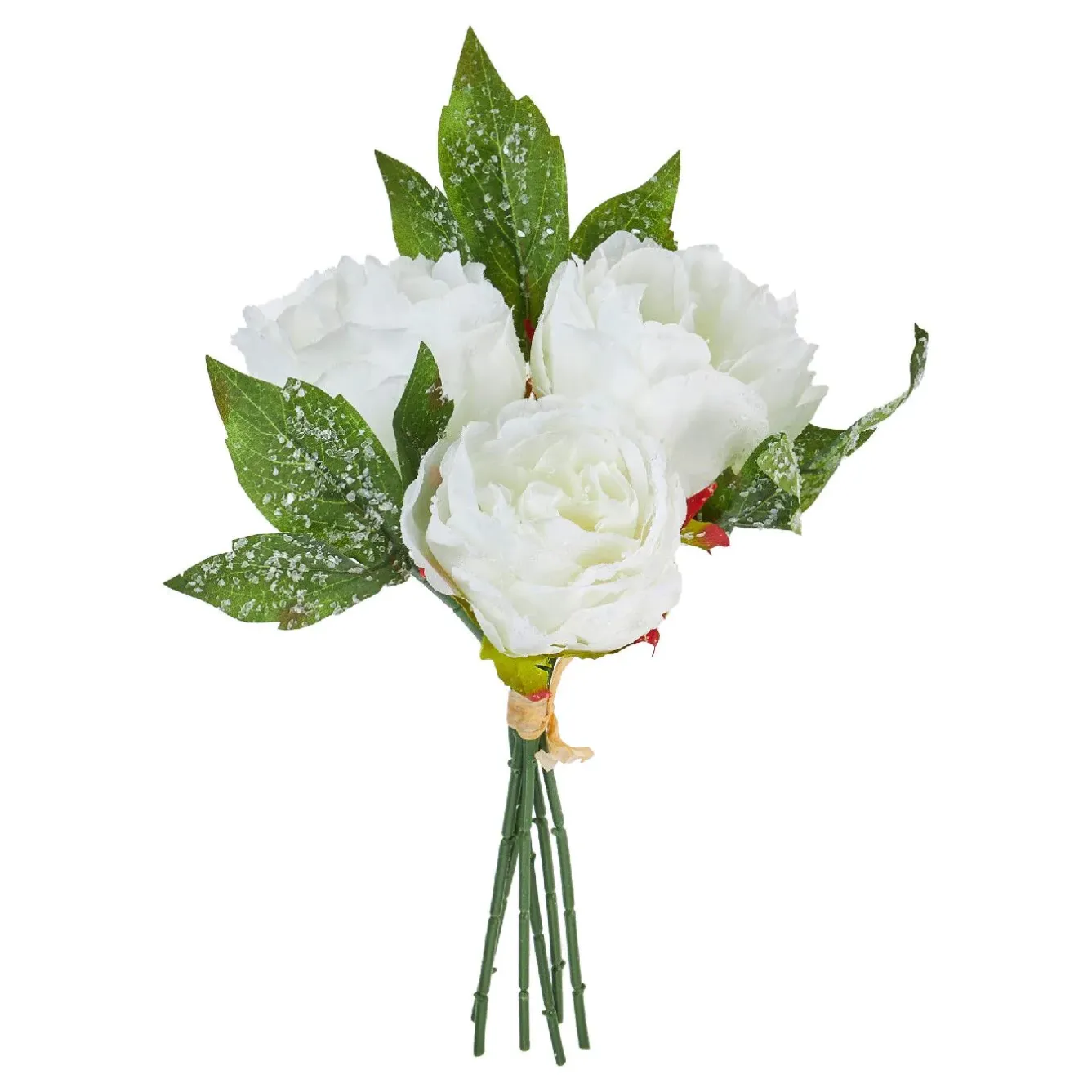 Clearance NANU-NANA Strauß Eisrose, Weiß, 30 Cm