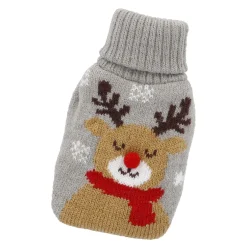 New NANU-NANA Strick-Taschenwärmer Rentier/grau, 13 Cm